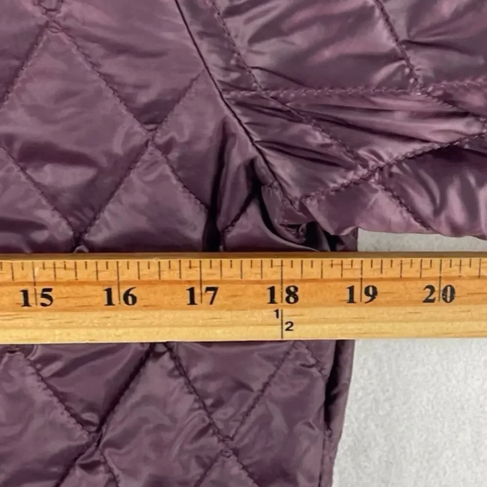 Boulder Gear Womens Quilted Hooded Anorak Pullover Jacket SZ M Plum Purple